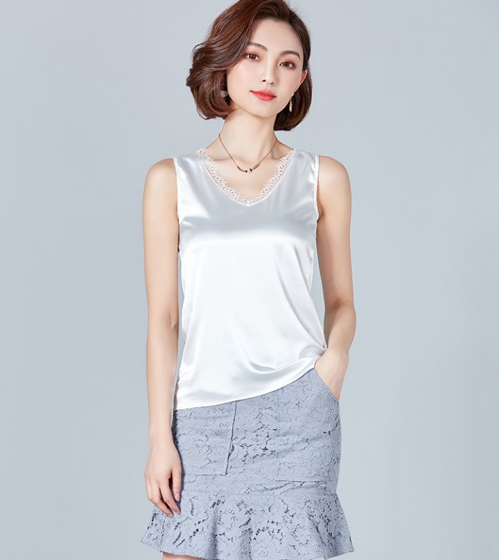 Bottoming loose tops lace spring and summer vest