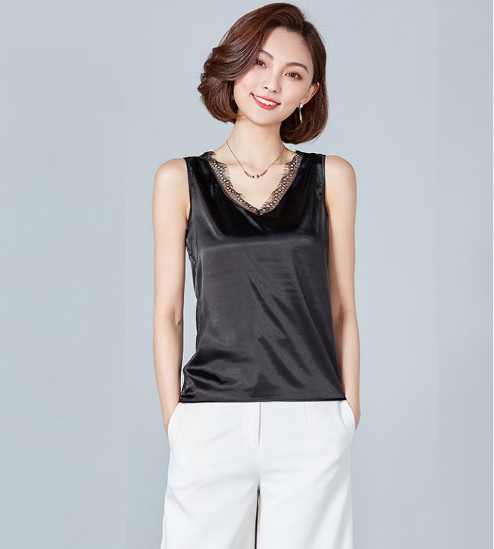 Bottoming loose tops lace spring and summer vest