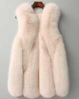 Faux fur vest fox fur waistcoat for women