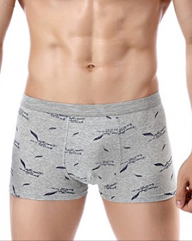 Pure cotton boxers printing briefs for men