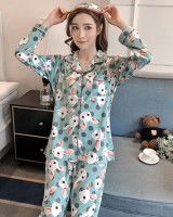 Milk silk summer homewear pajamas 2pcs set for women