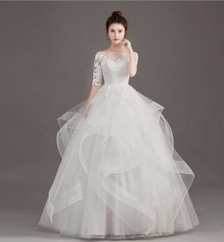 Floor length formal dress wedding dress for women