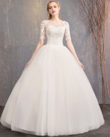 Short sleeve fashion formal dress bride wedding dress