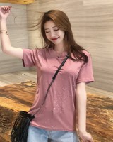 Round neck student T-shirt short sleeve tops for women