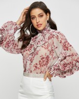 Spring and summer sexy shirt court style printing tops
