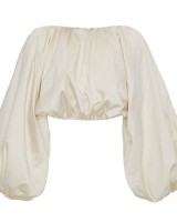Halter sexy short tops lantern sleeve pure shirt for women
