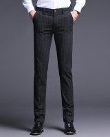Slim Korean style pencil pants stripe casual pants for men