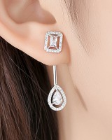 Fashion simple stud earrings personality zircon earrings
