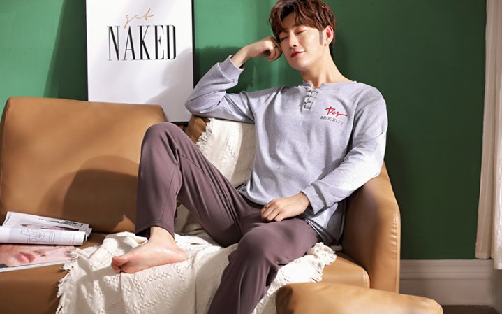 Wears outside Korean style pajamas for men