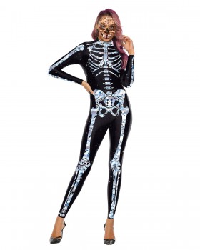 Conjoined halloween performance clothing printing jumpsuit