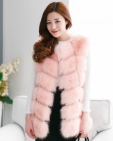 Casual faux fur coat fox fur fur coat for women