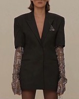 Autumn splice business suit fashion coat for women