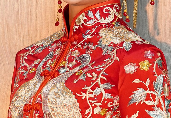 Chinese style wedding dress wedding Chinese full dress