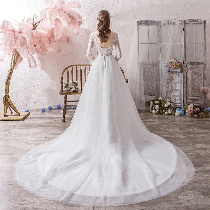 France style trailing formal dress wedding wedding dress