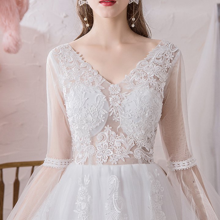 Starry sky bride dream beautiful light simple wedding dress