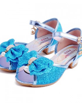 Summer fish mouth child high-heeled shoes girl Korean style shoes