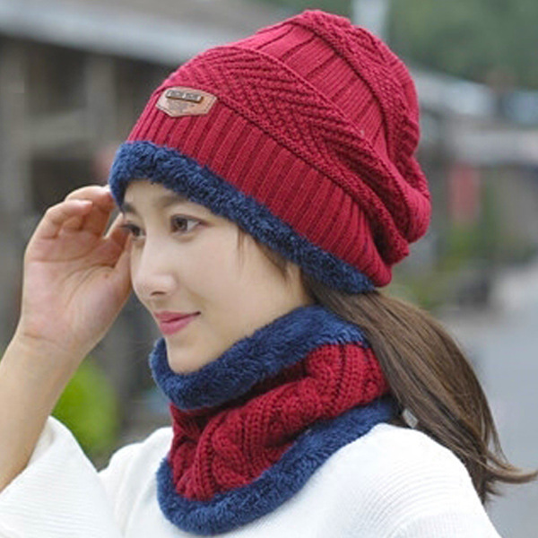 Thick Korean style hat earmuffs thermal wool cap for women