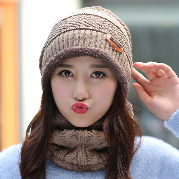 Thick Korean style hat earmuffs thermal wool cap for women