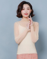 Lantern sleeve chiffon shirt long sleeve tops for women