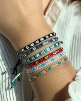 Weave colors wristband crystal retro bracelets for women