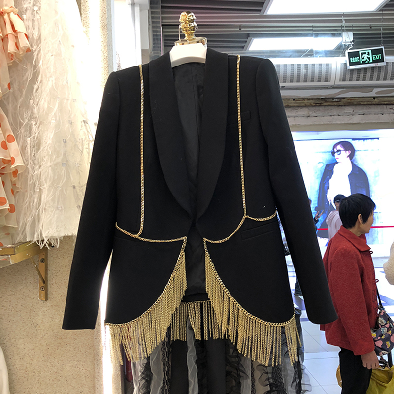 Metal fashion business suit etiquette tassels cosplay for women