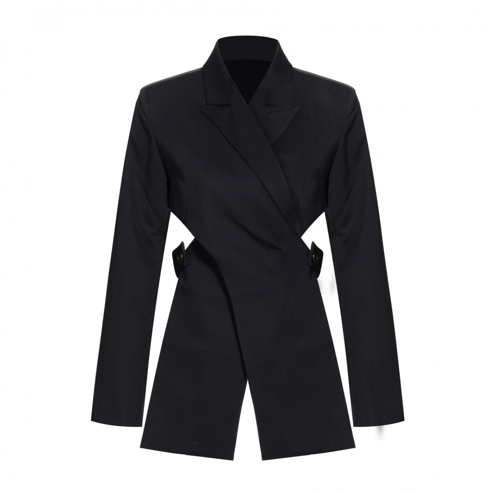 Minority cross business suit black coat