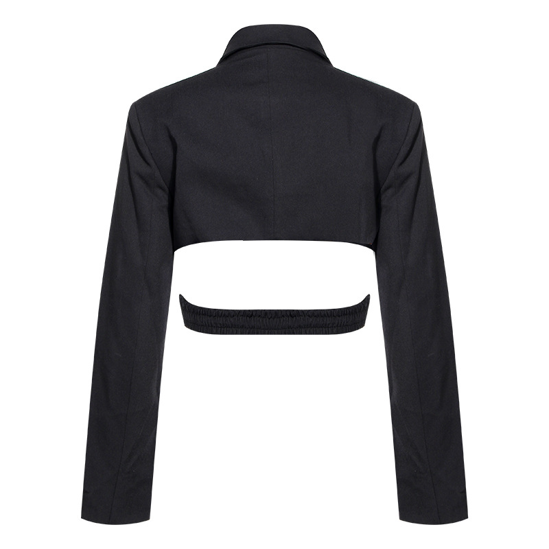 Minority cross business suit black coat