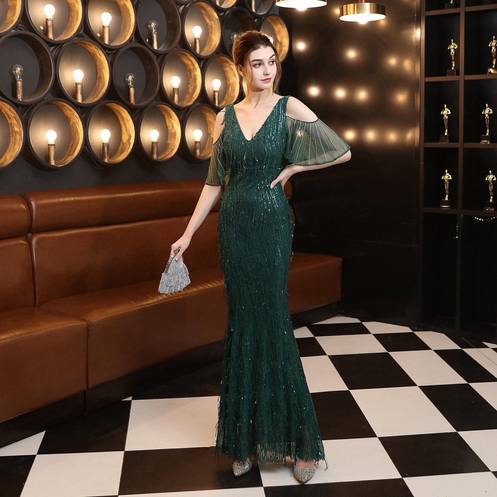 Banquet model elegant evening dress for women