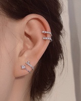 Korean style double irregular simple earrings