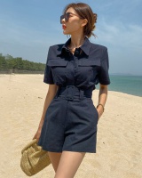 Korean style culottes summer business suit 2pcs set for women