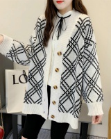 Lazy Korean style cardigan loose long coat for women