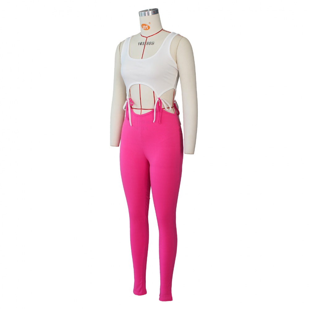 Spring and summer pants tight tops a set for women