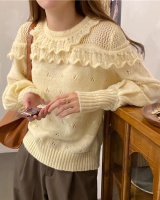 Pullover retro hollow sweet crochet sweater