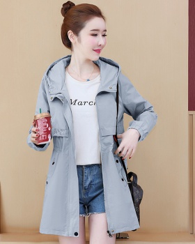 Spring and autumn coat clip cotton windbreaker for women