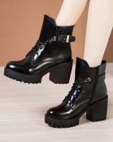 Heighten all-match platform British style short boots for women