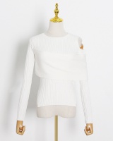 Pure personality strapless temperament sweater for women