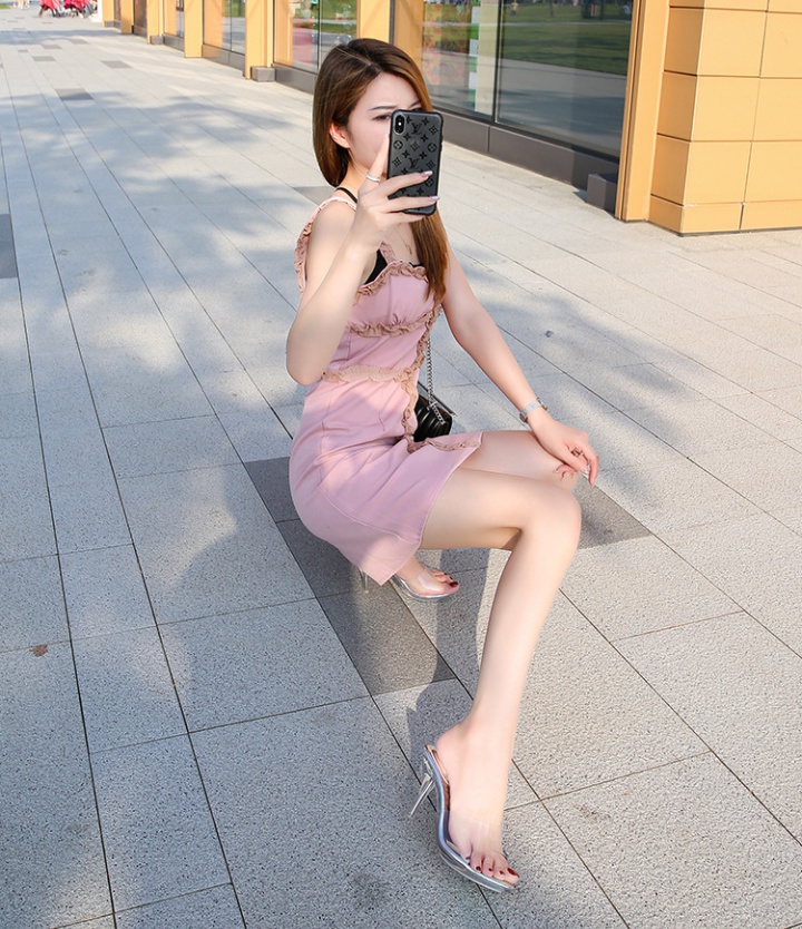 Crystal wears outside fashion Korean style slippers
