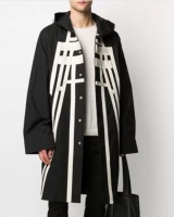 Long single-breasted fashion coat hooded Casual winter windbreaker