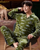 Knitted autumn pajamas Korean style homewear cardigan a set