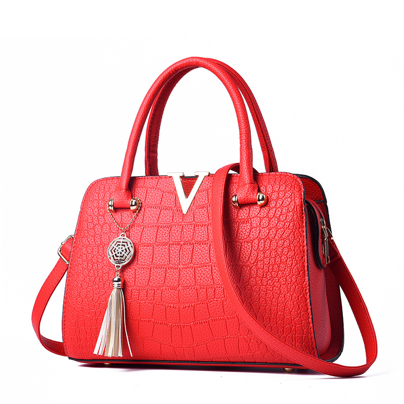 Fashion crocodile bag middle-aged handbag for women