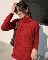 Korean style pullover split Western style sweater for women