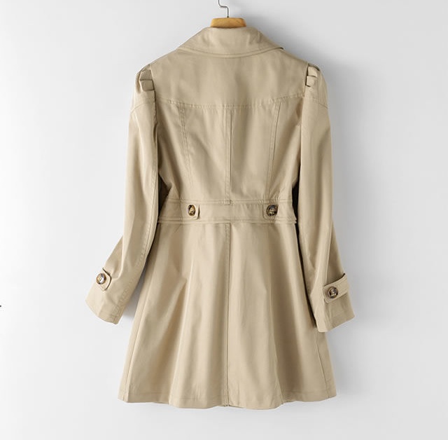 All-match long coat slim windbreaker for women