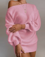 Knitted Casual European style sweater dress
