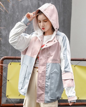 Spring mixed colors coat Korean style loose work clothing
