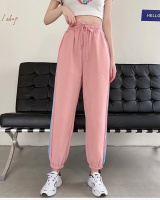 Thin loose college style sweatpants for women
