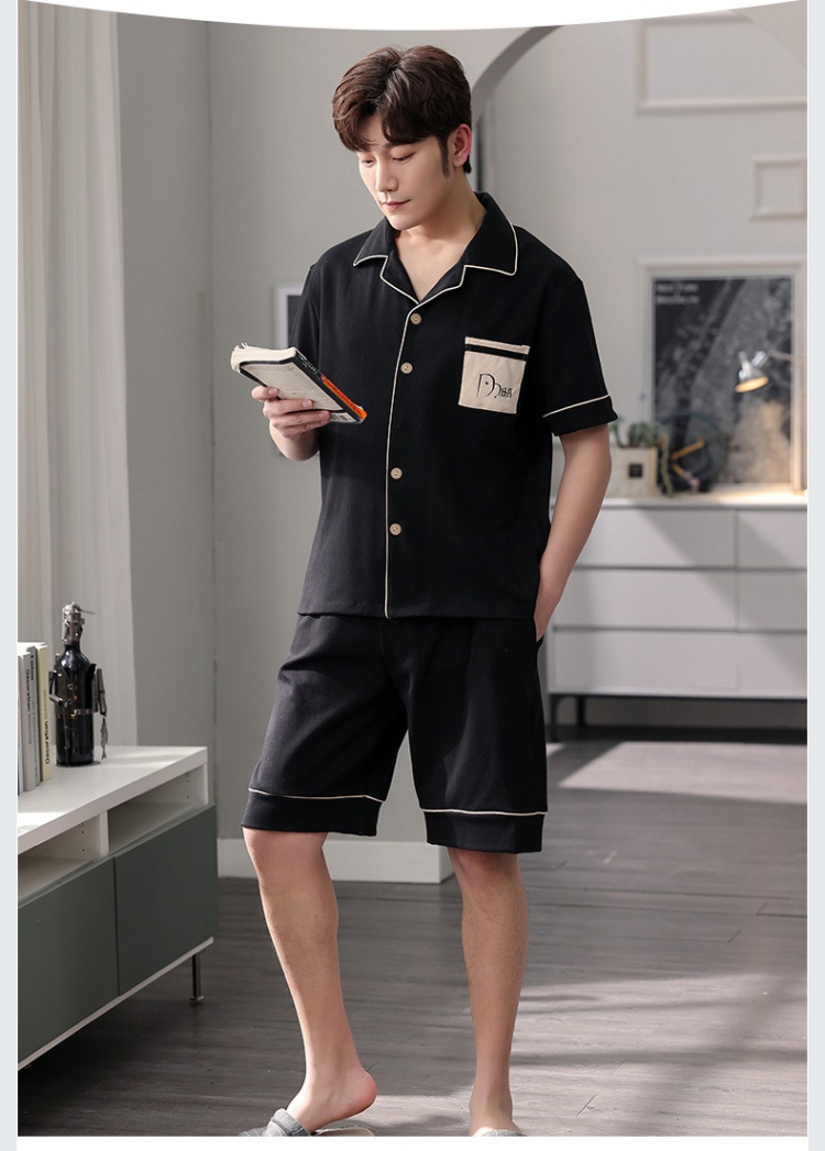 Fashion cotton shorts sports pajamas a set for men