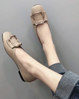 Korean style square head peas shoes low spring shoes for women