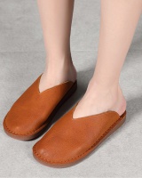 Retro art simple lazy shoes all-match summer slippers