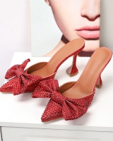 Bow high-heeled shoes fashion sandals for women