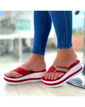 Platform soles large yard summer slippers for women